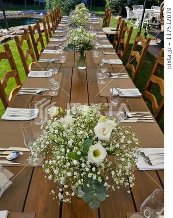 Table at a wedding garden party, Modra, Slovakia 117512019