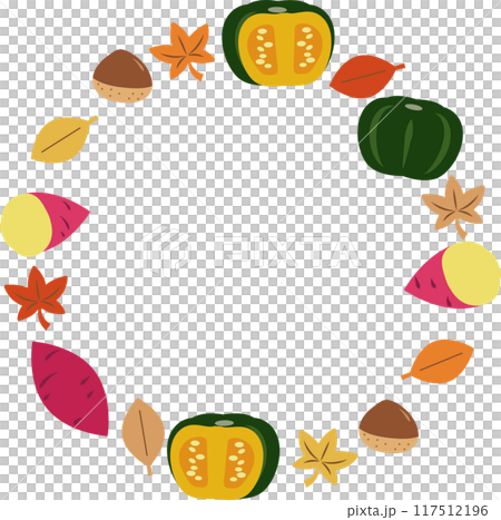 Potato and pumpkin frame Potato and pumpkin frame 117512196
