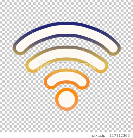 グラデーションな電波のイラスト素材 [117512366] - PIXTA