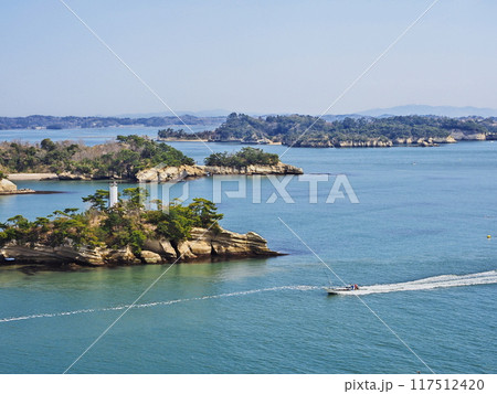 春の多聞山展望広場公園から日本三景松島を望む 117512420