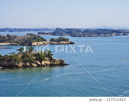 春の多聞山展望広場公園から日本三景松島を望む 117512422