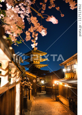 八坂の塔と桜　2023年春 117513402