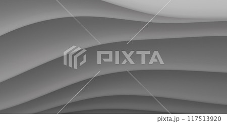 Abstract grey curved lines texture pattern 3d render illustration 117513920