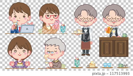 咖啡店老闆及咖啡店顧客 117513993