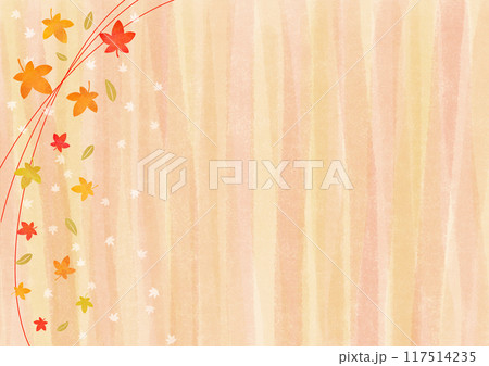 水彩風の秋の背景イラスト 117514235