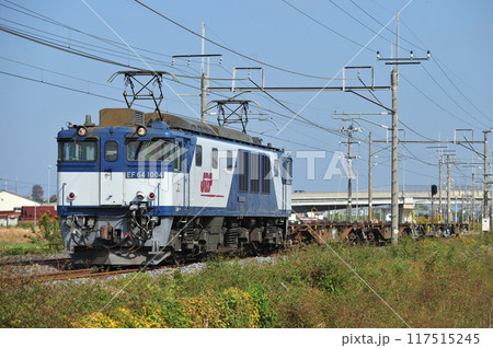 東北本線　栗橋ー東鷲宮　JR貨物　EF64-1004（愛知） 117515245