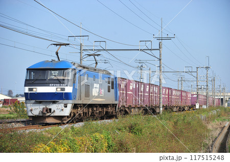 東北本線　栗橋ー東鷲宮　JR貨物　EF210-137（岡山） 117515248