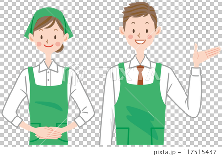 超市店員、售貨員、管家、顧客服務的插圖 117515437