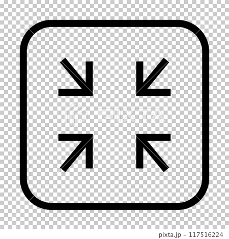 サイズ縮小のアイコンイラスト 117516224