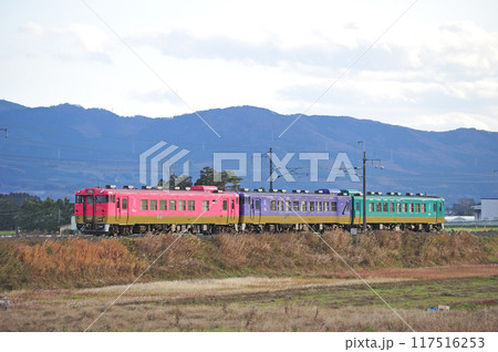 東北本線 金ヶ崎ー水沢 JR東日本 キハ40系(盛岡) ふるさと 東北本線 金ヶ崎ー水沢 JR東日本 キハ40系(盛岡) ふるさと 117516253