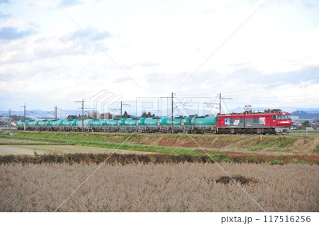 東北本線　水沢ー金ケ崎　JR貨物　EH500-34（仙台） 117516256