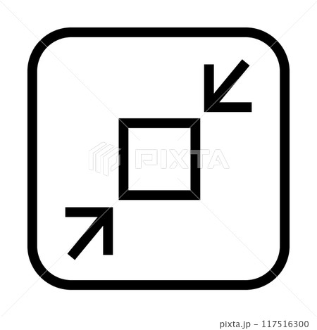 サイズ縮小のアイコンイラスト サイズ縮小のアイコンイラスト 117516300