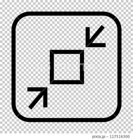 サイズ縮小のアイコンイラスト サイズ縮小のアイコンイラスト 117516300