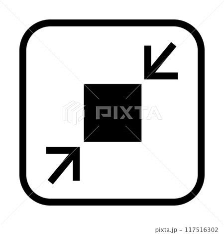 サイズ縮小のアイコンイラスト サイズ縮小のアイコンイラスト 117516302