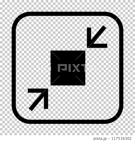 サイズ縮小のアイコンイラスト サイズ縮小のアイコンイラスト 117516302