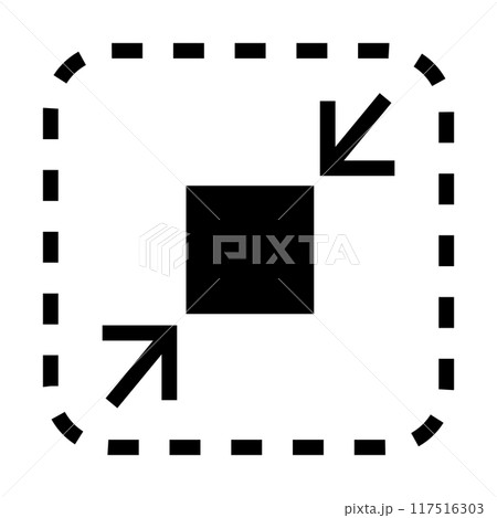 サイズ縮小のアイコンイラスト 117516303