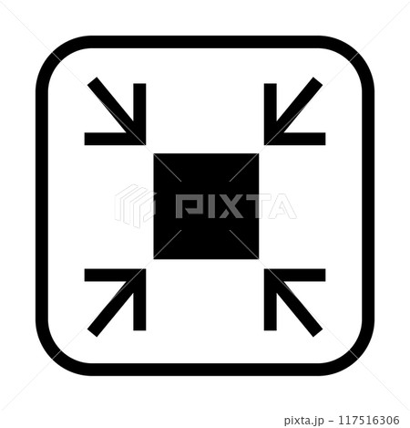 サイズ縮小のアイコンイラスト 117516306