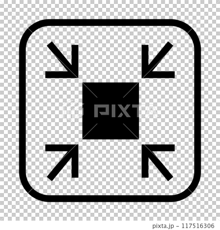 サイズ縮小のアイコンイラスト 117516306