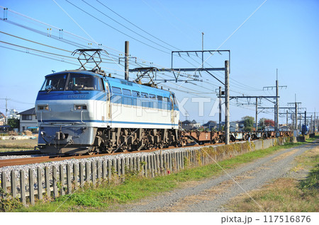高崎線 熊谷ー行田 JR貨物 EF66-127(吹田) 高崎線 熊谷ー行田 JR貨物 EF66-127(吹田) 117516876