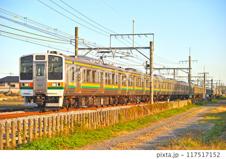 高崎線 行田ー熊谷 JR東日本 211系 A24編成(高崎) 高崎線 行田ー熊谷 JR東日本 211系 A24編成(高崎) 117517152