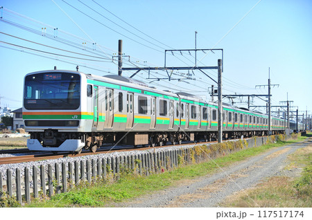 高崎線 行田ー熊谷 JR東日本 E231系1000番台 S-27編成(国府津) 高崎線 行田ー熊谷 JR東日本 E231系1000番台 S-27編成(国府津) 117517174