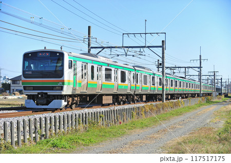 高崎線　行田ー熊谷　JR東日本　E231系1000番台　S-05編成（国府津） 117517175
