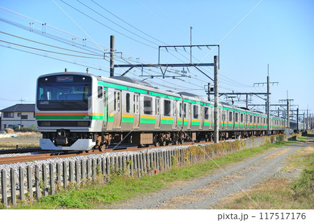 高崎線　行田ー熊谷　JR東日本　E231系1000番台　S-07編成（国府津） 117517176