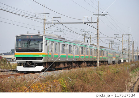 東北本線 栗橋ー東鷲宮 JR東日本 E231系1000番台 U512編成(小山) 東北本線 栗橋ー東鷲宮 JR東日本 E231系1000番台 U512編成(小山) 117517534