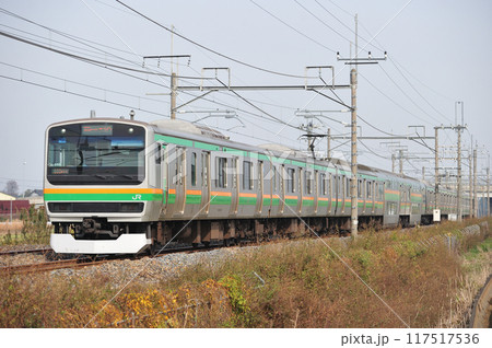 東北本線 栗橋ー東鷲宮 JR東日本 E231系1000番台 U585編成(小山) 東北本線 栗橋ー東鷲宮 JR東日本 E231系1000番台 U585編成(小山) 117517536