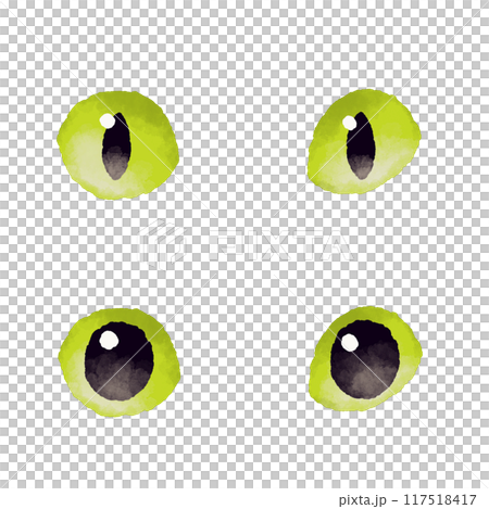 水彩風な猫の目のイラスト 117518417