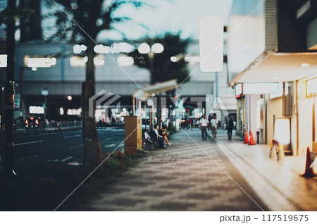 繁華街の夜の風景 繁華街の夜の風景 117519675
