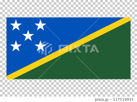 国旗 ソロモン諸島 国旗 ソロモン諸島 117519935