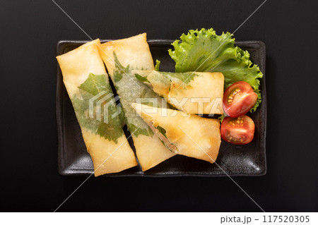 エビと明太子とじゃがいも入り春巻き 117520305