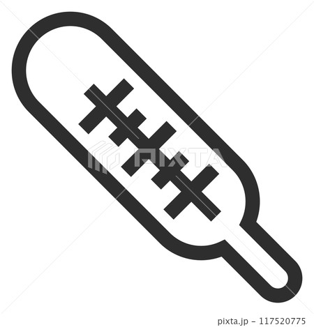 Medical temperature measure tool line icon. Thermometer symbol 117520775