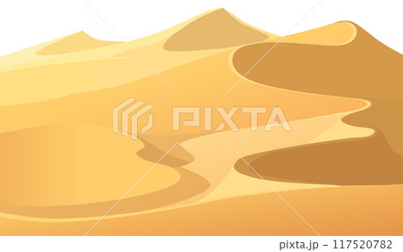 Sand dune landscape. Desert background. Travel scene 117520782