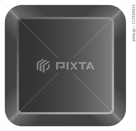 Square black panel. Empty glossy button template 117520813