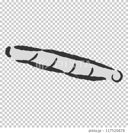 簡單的狗狗零食（骨膠）的手繪插圖 117520878