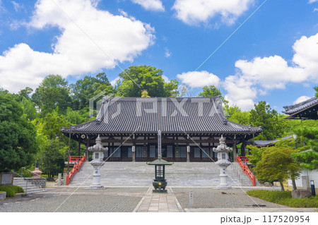 夏の京都　妙満寺　本堂 117520954