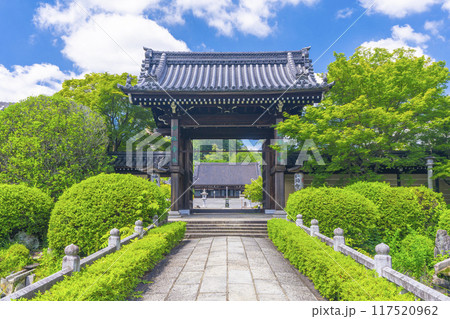 夏の京都 妙満寺 参道と山門 夏の京都 妙満寺 参道と山門 117520962