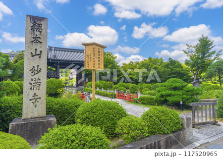 夏の京都 妙満寺 参道と山門 夏の京都 妙満寺 参道と山門 117520965