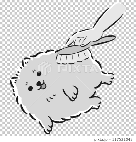 給狗狗刷毛的插圖 117521045