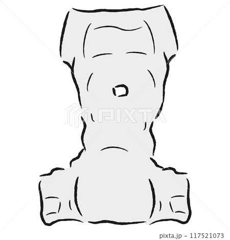 犬用おむつの手描きイラスト 117521073