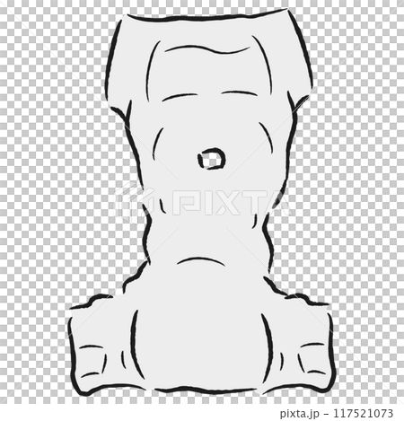 犬用おむつの手描きイラスト 117521073
