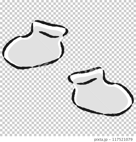 Hand drawn illustration of small socks Hand drawn illustration of small socks 117521079