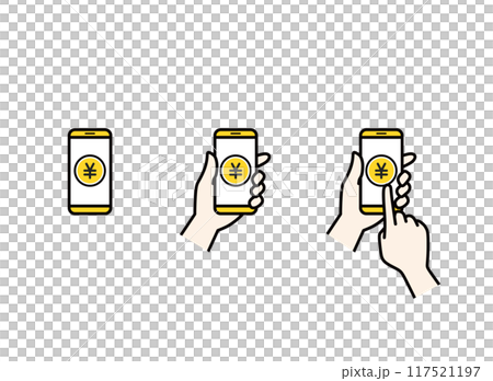 Cashless payment with smartphone Cashless payment with smartphone 117521197