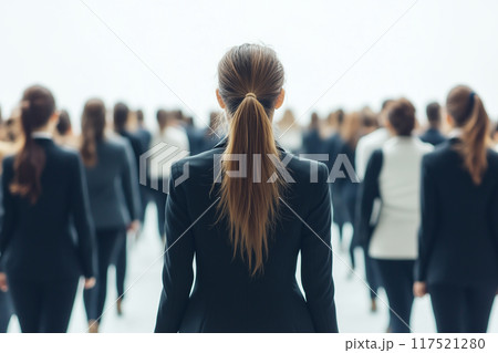 働く女性　ビジネスウーマン　背中 117521280