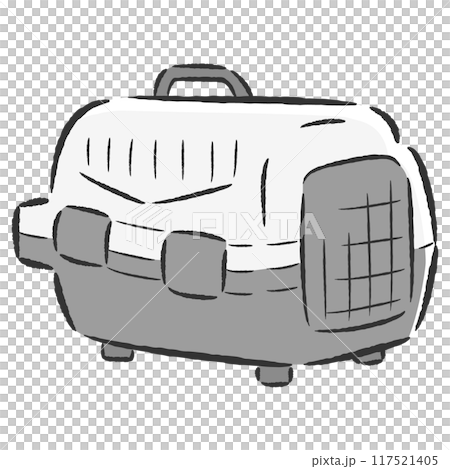 ペットクレートのイラスト 117521405