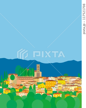 バルガ・トスカーナ　barga toscana　トスカーナ　toscana　イタリア　夏風景 117521708