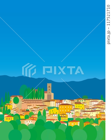 バルガ・トスカーナ barga toscana トスカーナ toscana イタリア 夏風景 バルガ・トスカーナ barga toscana トスカーナ toscana イタリア 夏風景 117521710