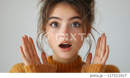 驚いた表情の女性 驚いた表情の女性 117521927